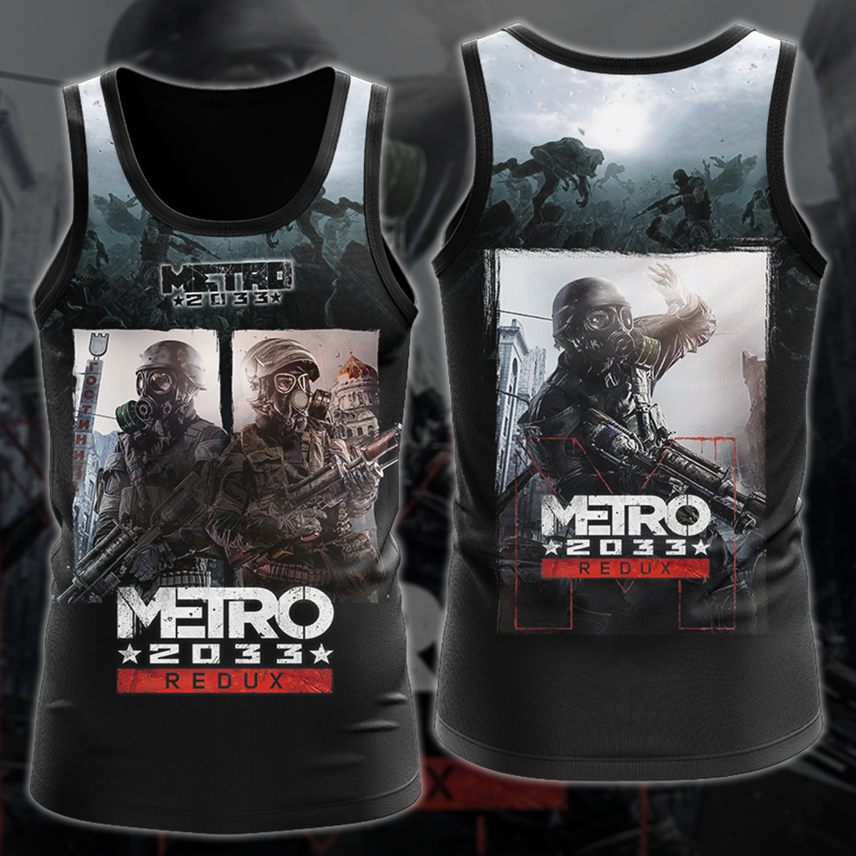 Metro 2033 Redux Video Game 3D All Over Printed T-shirt Tank Top Zip Hoodie Pullover Hoodie Hawaiian Shirt Beach Shorts Jogger Tank Top