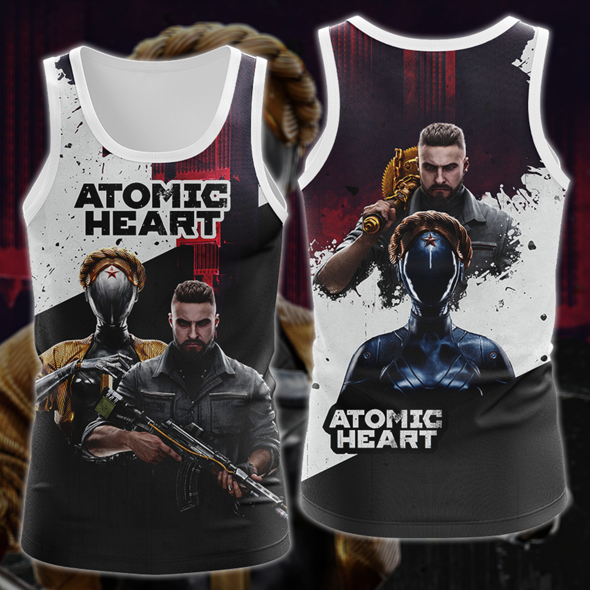 Atomic Heart Video Game 3D All Over Printed T-shirt Tank Top Zip Hoodie Pullover Hoodie Hawaiian Shirt Beach Shorts Jogger Tank Top