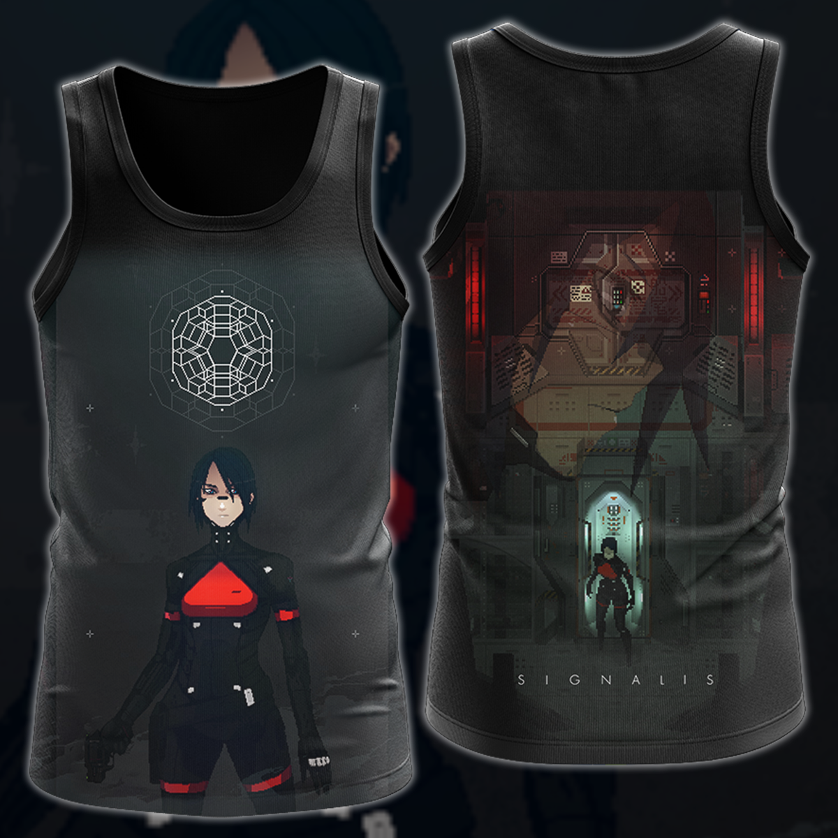 Signalis Video Game 3D All Over Printed T-shirt Tank Top Zip Hoodie Pullover Hoodie Hawaiian Shirt Beach Shorts Jogger Tank Top