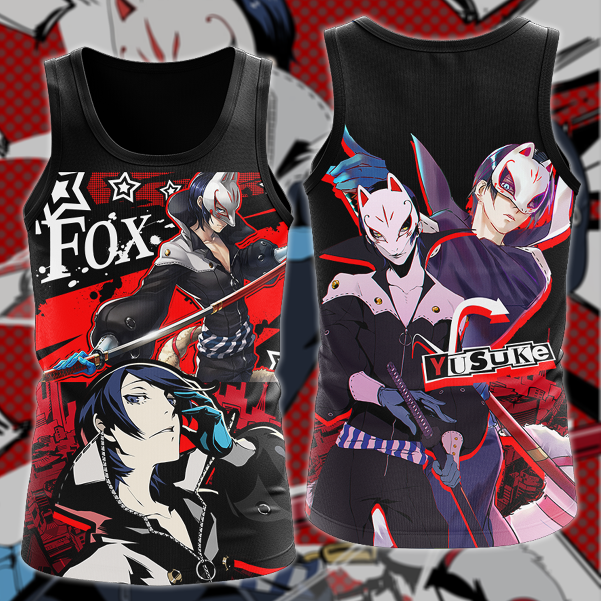 Persona 5 Strikers Yusuke Kitagawa Video Game 3D All Over Print T-shirt Tank Top Zip Hoodie Pullover Hoodie Hawaiian Shirt Beach Shorts Jogger Tank Top