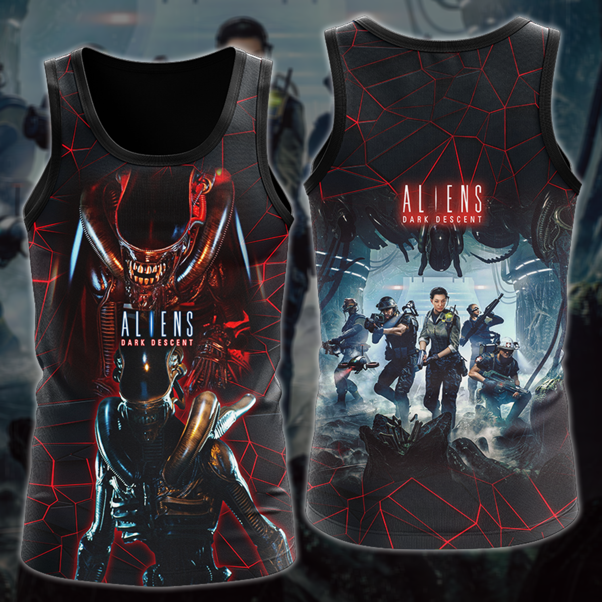 Aliens: Dark Descent Video Game 3D All Over Printed T-shirt Tank Top Zip Hoodie Pullover Hoodie Hawaiian Shirt Beach Shorts Jogger Tank Top
