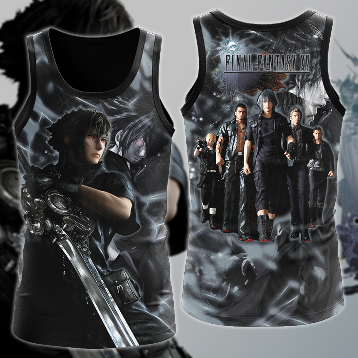 Final Fantasy XV Video Game 3D All Over Print T-shirt Tank Top Zip Hoodie Pullover Hoodie Hawaiian Shirt Beach Shorts Jogger Tank Top