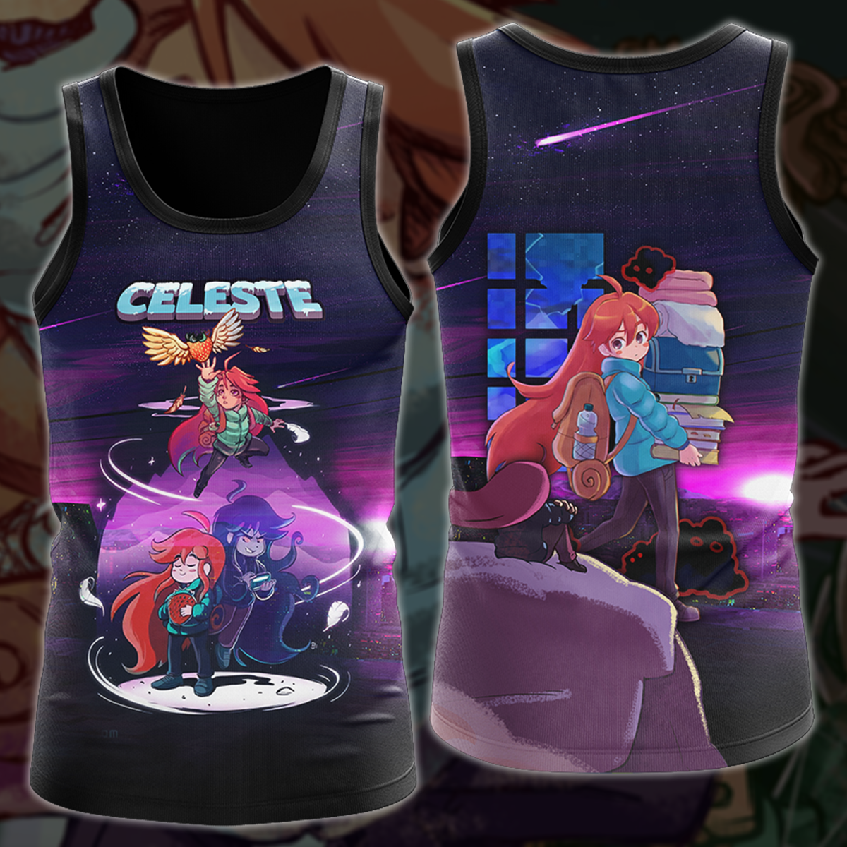 Celeste Video Game 3D All Over Printed T-shirt Tank Top Zip Hoodie Pullover Hoodie Hawaiian Shirt Beach Shorts Jogger Tank Top
