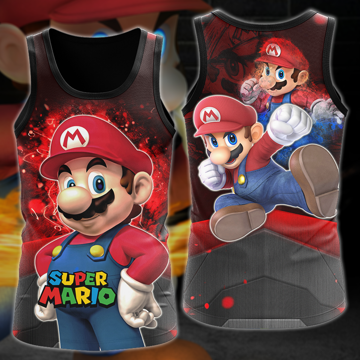 Super Mario Video Game 3D All Over Print T-shirt Tank Top Zip Hoodie Pullover Hoodie Hawaiian Shirt Beach Shorts Jogger Tank Top