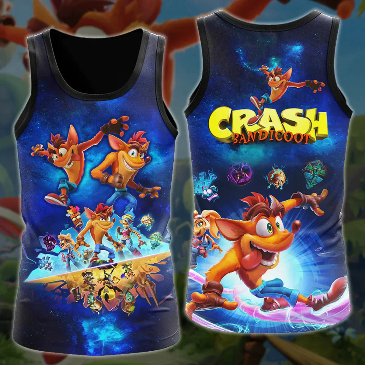 Crash Bandicoot Video Game 3D All Over Print T-shirt Tank Top Zip Hoodie Pullover Hoodie Hawaiian Shirt Beach Shorts Jogger Tank Top