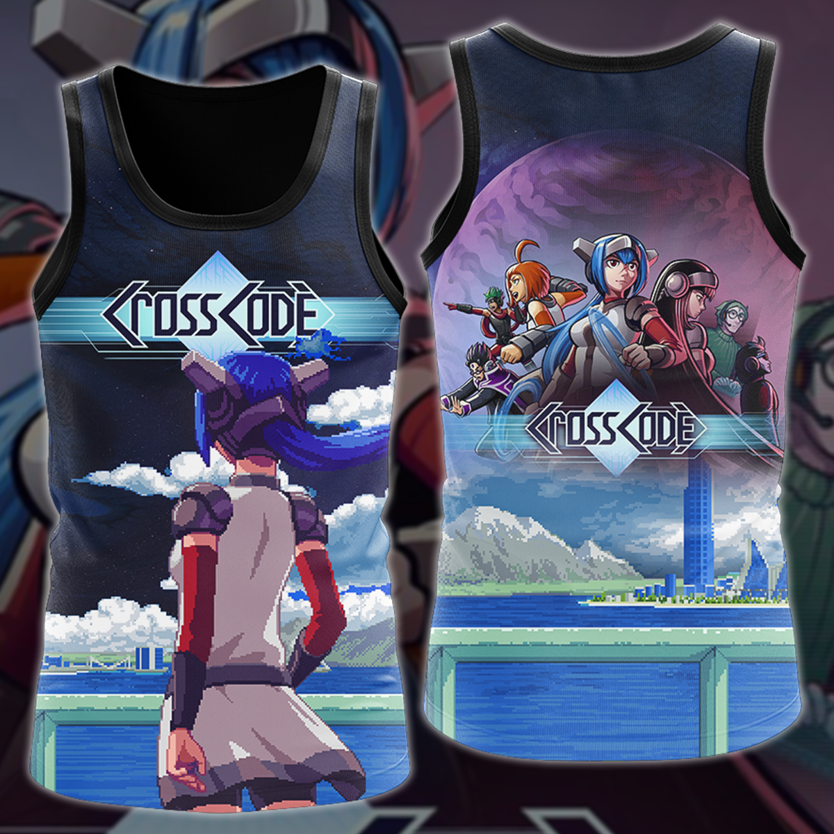 Crosscode Video Game 3D All Over Printed T-shirt Tank Top Zip Hoodie Pullover Hoodie Hawaiian Shirt Beach Shorts Jogger Tank Top