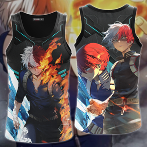 My Hero Academia Todoroki Shoto 3D All Over Print T-shirt Tank Top Zip Hoodie Pullover Hoodie Hawaiian Shirt Beach Shorts Jogger Tank Top S 