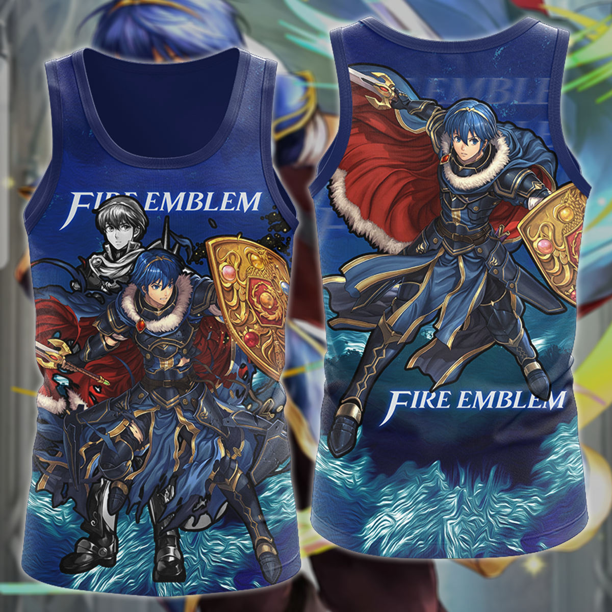 Fire Emblem Marth Video Game 3D All Over Print T-shirt Tank Top Zip Hoodie Pullover Hoodie Hawaiian Shirt Beach Shorts Jogger Tank Top