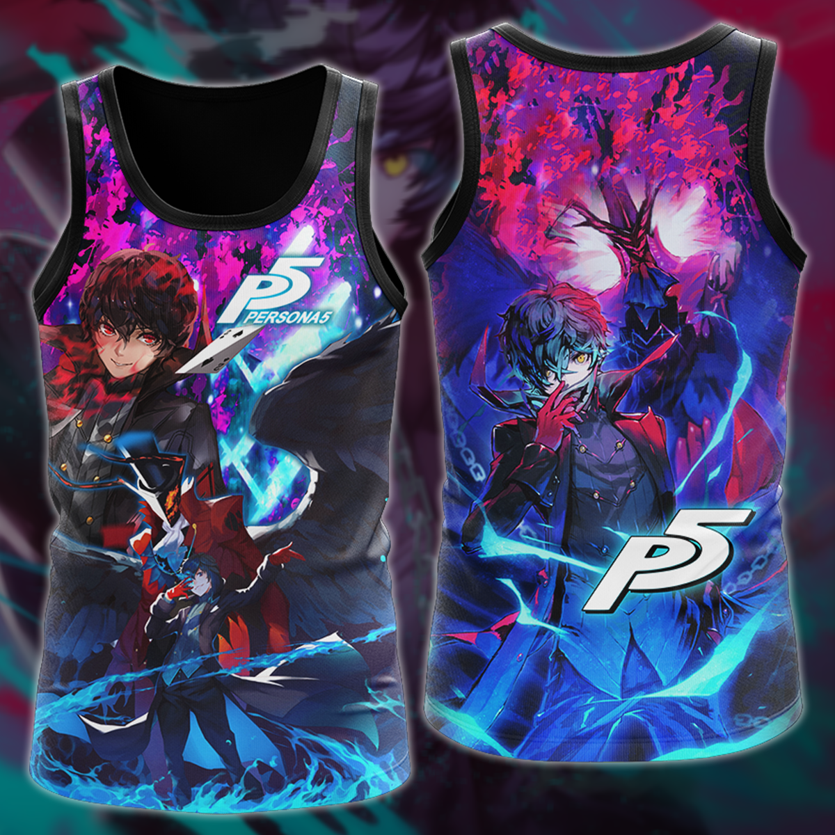 Persona 5 Video Game 3D All Over Printed T-shirt Tank Top Zip Hoodie Pullover Hoodie Hawaiian Shirt Beach Shorts Jogger Tank Top