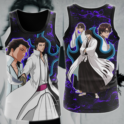 Bleach Sousuke Aizen Anime Manga 3D All Over Print T-shirt Tank Top Zip Hoodie Pullover Hoodie Hawaiian Shirt Beach Shorts Jogger Tank Top