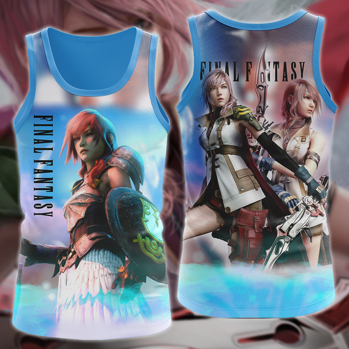 Final Fantasy XIII Video Game 3D All Over Print T-shirt Tank Top Zip Hoodie Pullover Hoodie Hawaiian Shirt Beach Shorts Jogger Tank Top