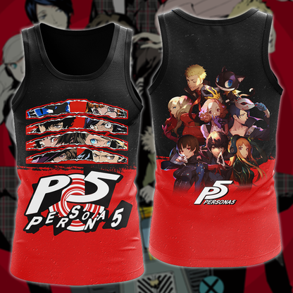 Persona V Video Game 3D All Over Printed T-shirt Tank Top Zip Hoodie Pullover Hoodie Hawaiian Shirt Beach Shorts Jogger Tank Top