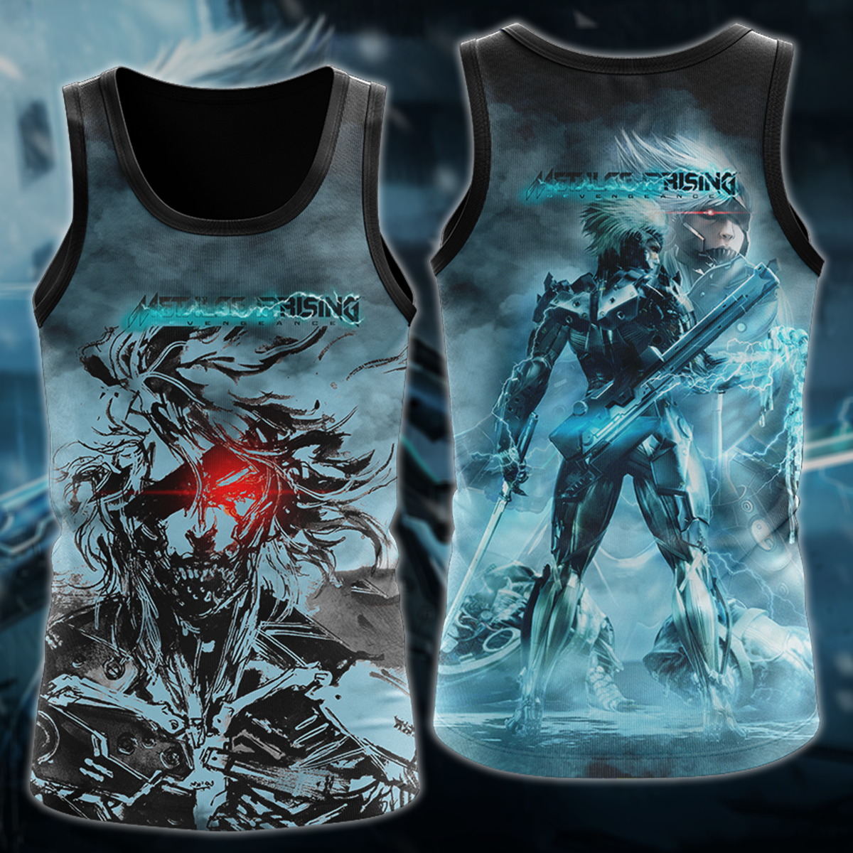 Metal Gear Rising Revengeance Video Game 3D All Over Print T-shirt Tank Top Zip Hoodie Pullover Hoodie Hawaiian Shirt Beach Shorts Jogger Tank Top
