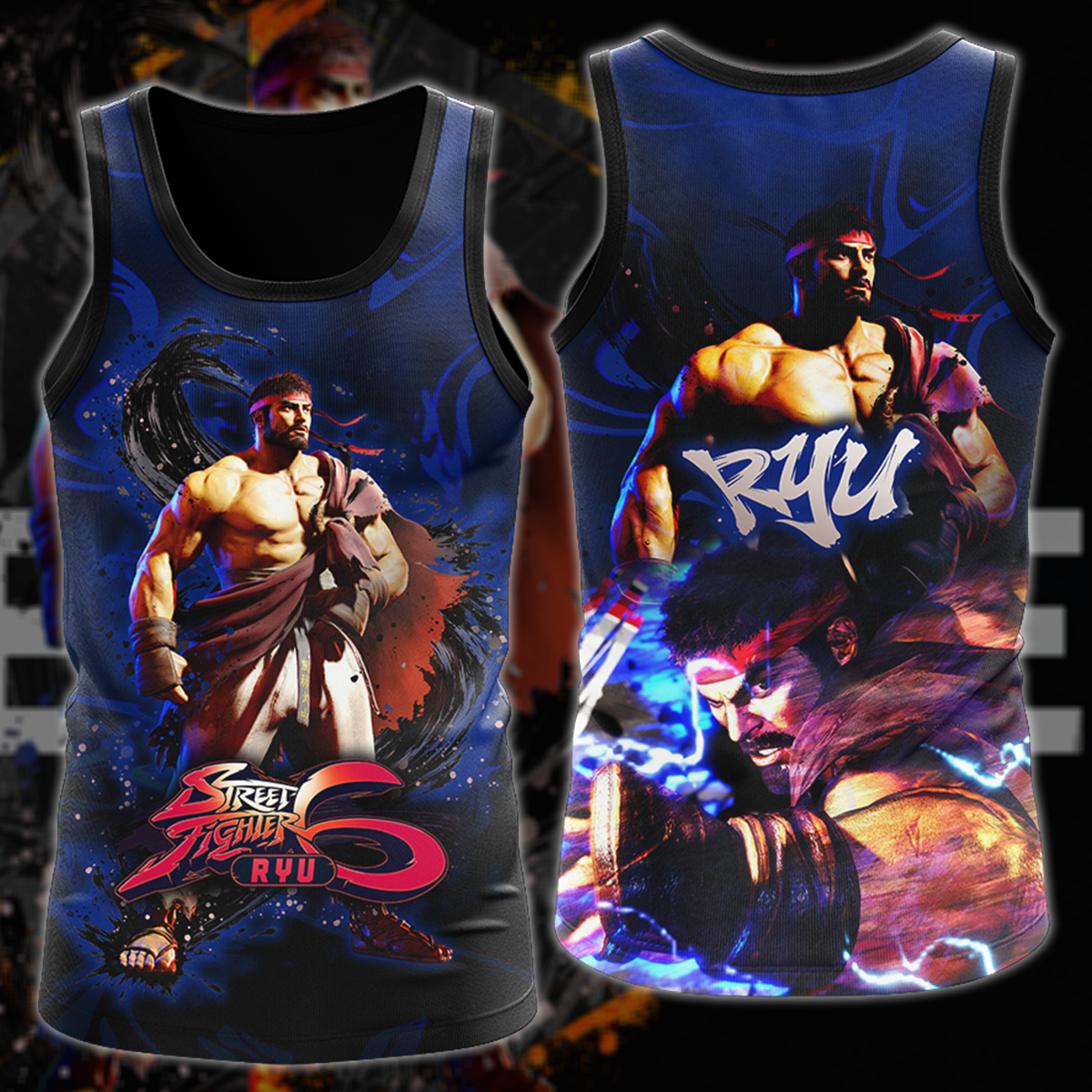 Street Fighter 6 Ryu Video Game 3D All Over Printed T-shirt Tank Top Zip Hoodie Pullover Hoodie Hawaiian Shirt Beach Shorts Jogger Tank Top