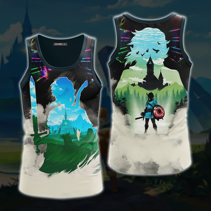 Link The Legend of Zelda All Over Print T-shirt Tank Top Zip Hoodie Pullover Hoodie Tank Top