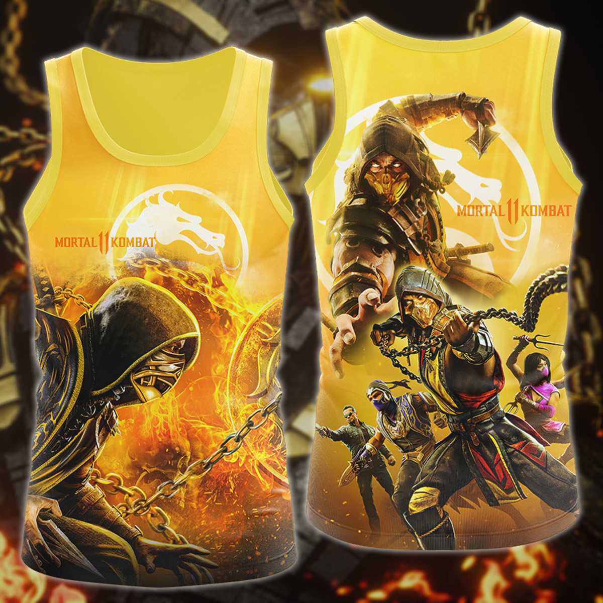 Mortal Kombat Video Game 3D All Over Print T-shirt Tank Top Zip Hoodie Pullover Hoodie Hawaiian Shirt Beach Shorts Jogger Tank Top
