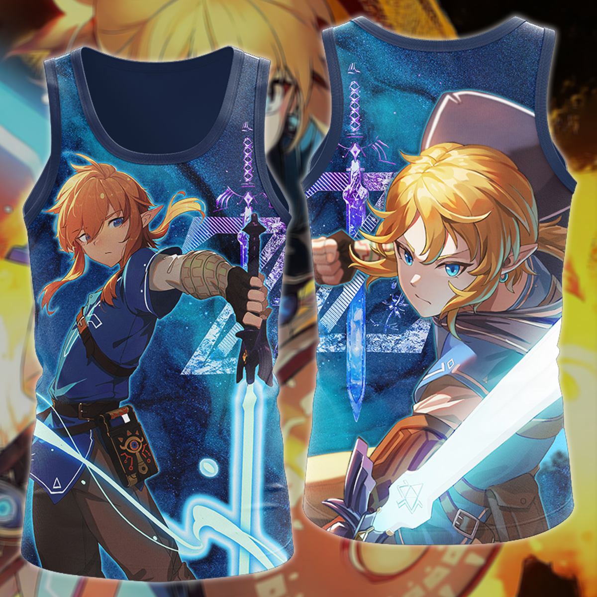 Link Legend of Zelda Video Game 3D All Over Print T-shirt Tank Top Zip Hoodie Pullover Hoodie Hawaiian Shirt Beach Shorts Jogger Tank Top