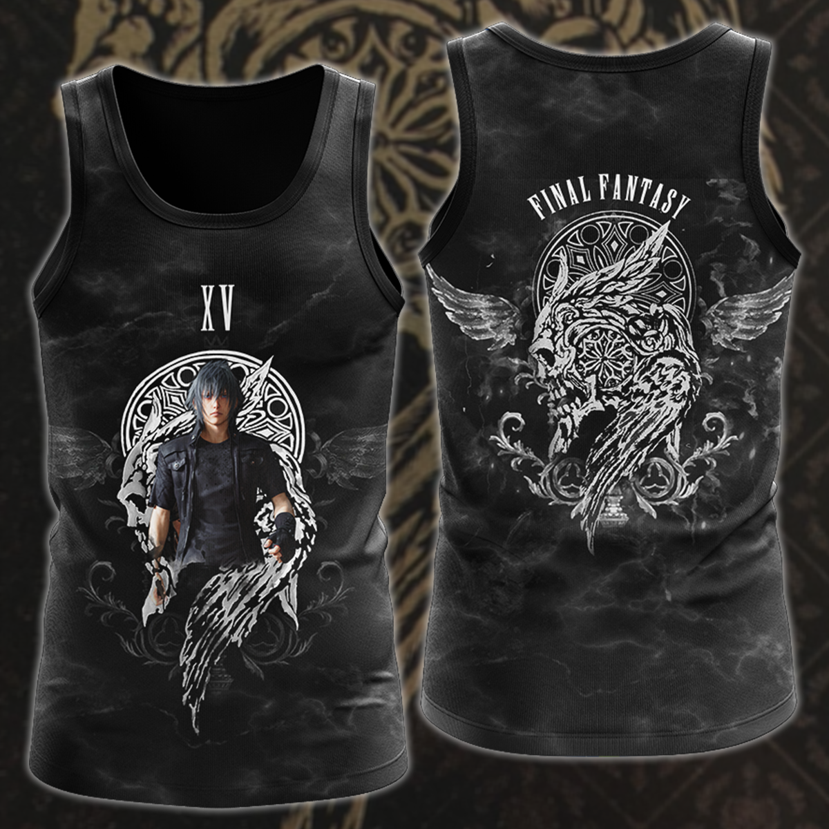 Final Fantasy XV Video Game 3D All Over Printed T-shirt Tank Top Zip Hoodie Pullover Hoodie Hawaiian Shirt Beach Shorts Jogger Tank Top