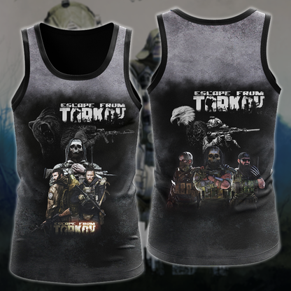 Escape From Tarkov Video Game 3D All Over Printed T-shirt Tank Top Zip Hoodie Pullover Hoodie Hawaiian Shirt Beach Shorts Jogger Tank Top