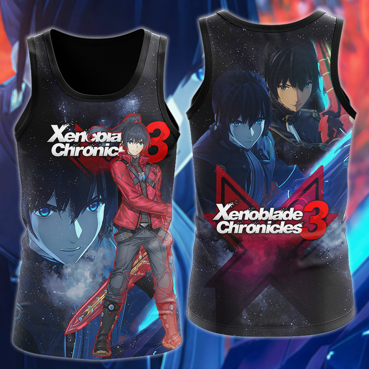 Xenoblade Chronicles 3 Video Game 3D All Over Print T-shirt Tank Top Zip Hoodie Pullover Hoodie Hawaiian Shirt Beach Shorts Jogger Tank Top