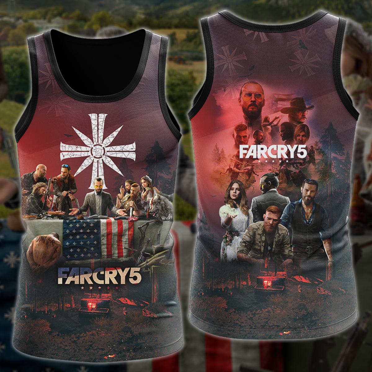 Far Cry 5 Video Game 3D All Over Printed T-shirt Tank Top Zip Hoodie Pullover Hoodie Hawaiian Shirt Beach Shorts Jogger Tank Top