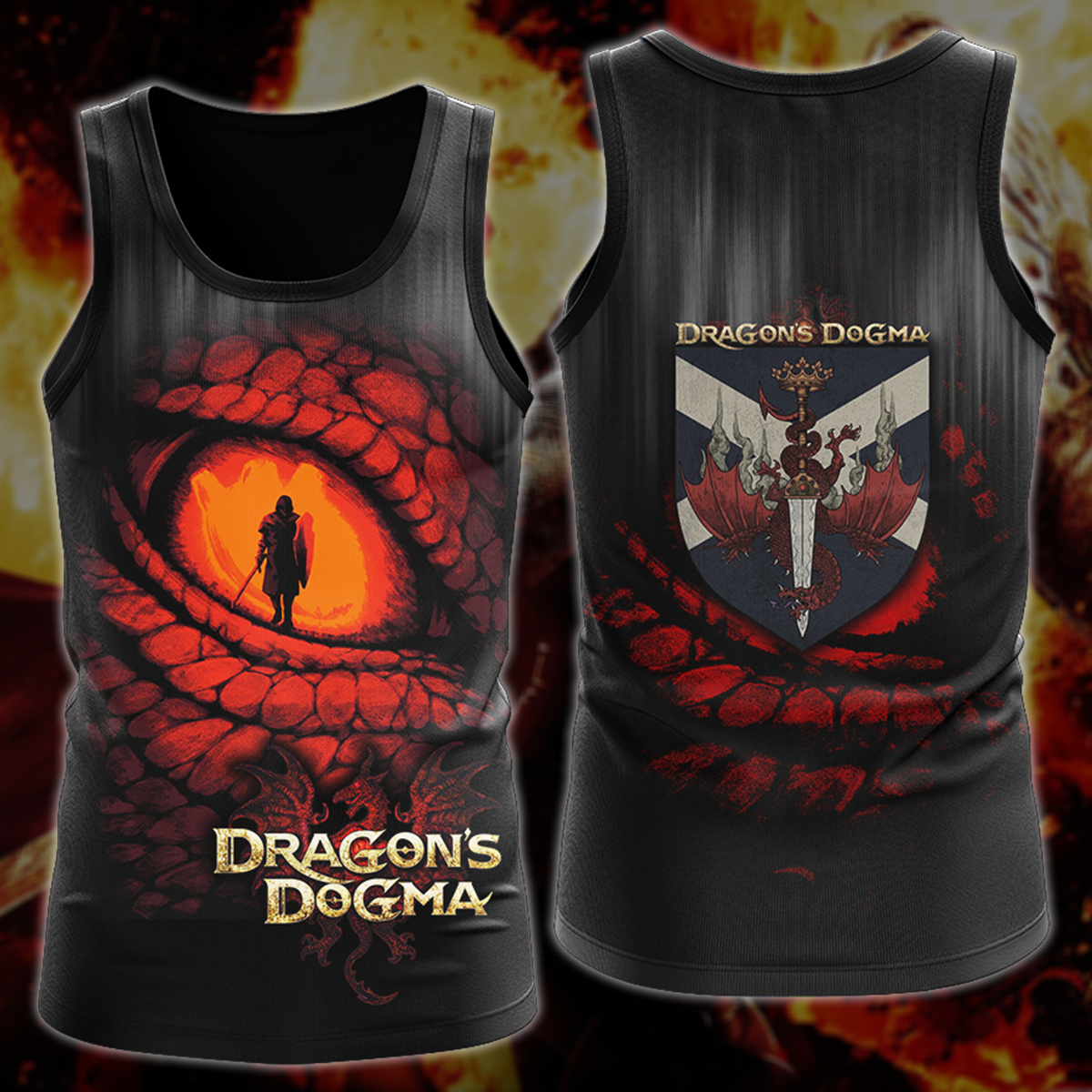 Dragon's Dogma Video Game 3D All Over Printed T-shirt Tank Top Zip Hoodie Pullover Hoodie Hawaiian Shirt Beach Shorts Jogger Tank Top