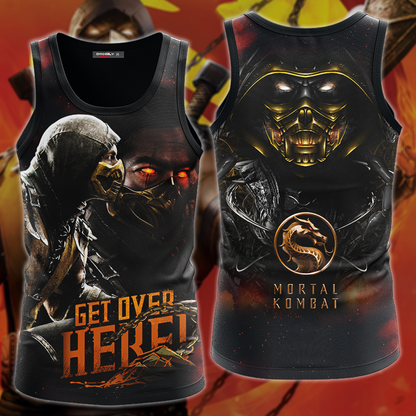 Mortal Kombat: Scorpion 3D All Over Print T-shirt Tank Top Zip Hoodie Pullover Hoodie Hawaiian Shirt Beach Shorts Jogger Tank Top