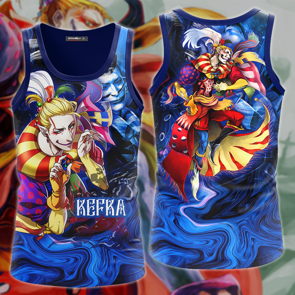 Final Fantasy VI Kefka Video Game 3D All Over Print T-shirt Tank Top Zip Hoodie Pullover Hoodie Hawaiian Shirt Beach Shorts Jogger Tank Top