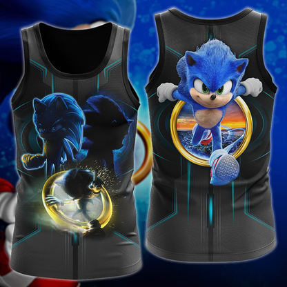 Sonic The Hedgehog Video Game 3D All Over Print T-shirt Tank Top Zip Hoodie Pullover Hoodie Hawaiian Shirt Beach Shorts Jogger Tank Top