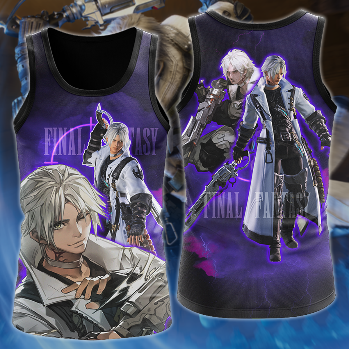 Final Fantasy XIV Thancred Video Game 3D All Over Print T-shirt Tank Top Zip Hoodie Pullover Hoodie Hawaiian Shirt Beach Shorts Jogger Tank Top