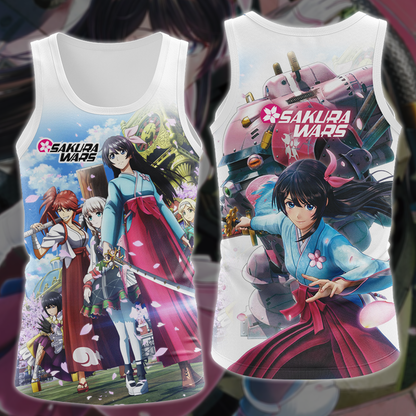 Sakura Wars Video Game 3D All Over Printed T-shirt Tank Top Zip Hoodie Pullover Hoodie Hawaiian Shirt Beach Shorts Jogger Tank Top