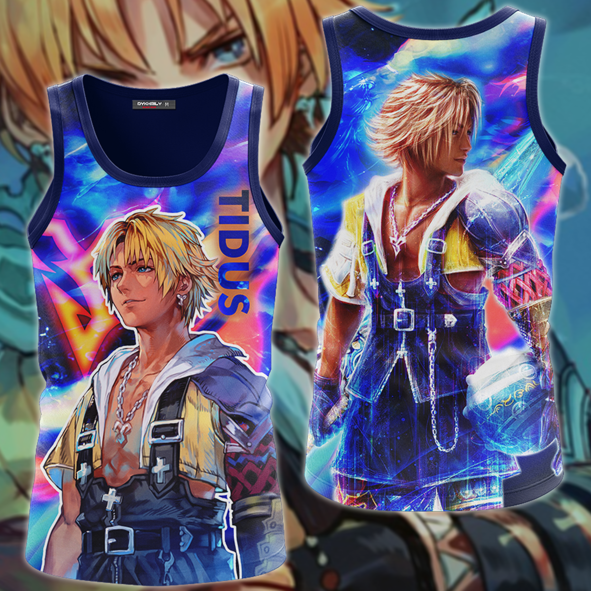 Final Fantasy X Tidus 3D All Over Print T-shirt Tank Top Zip Hoodie Pullover Hoodie Hawaiian Shirt Beach Shorts Jogger Tank Top