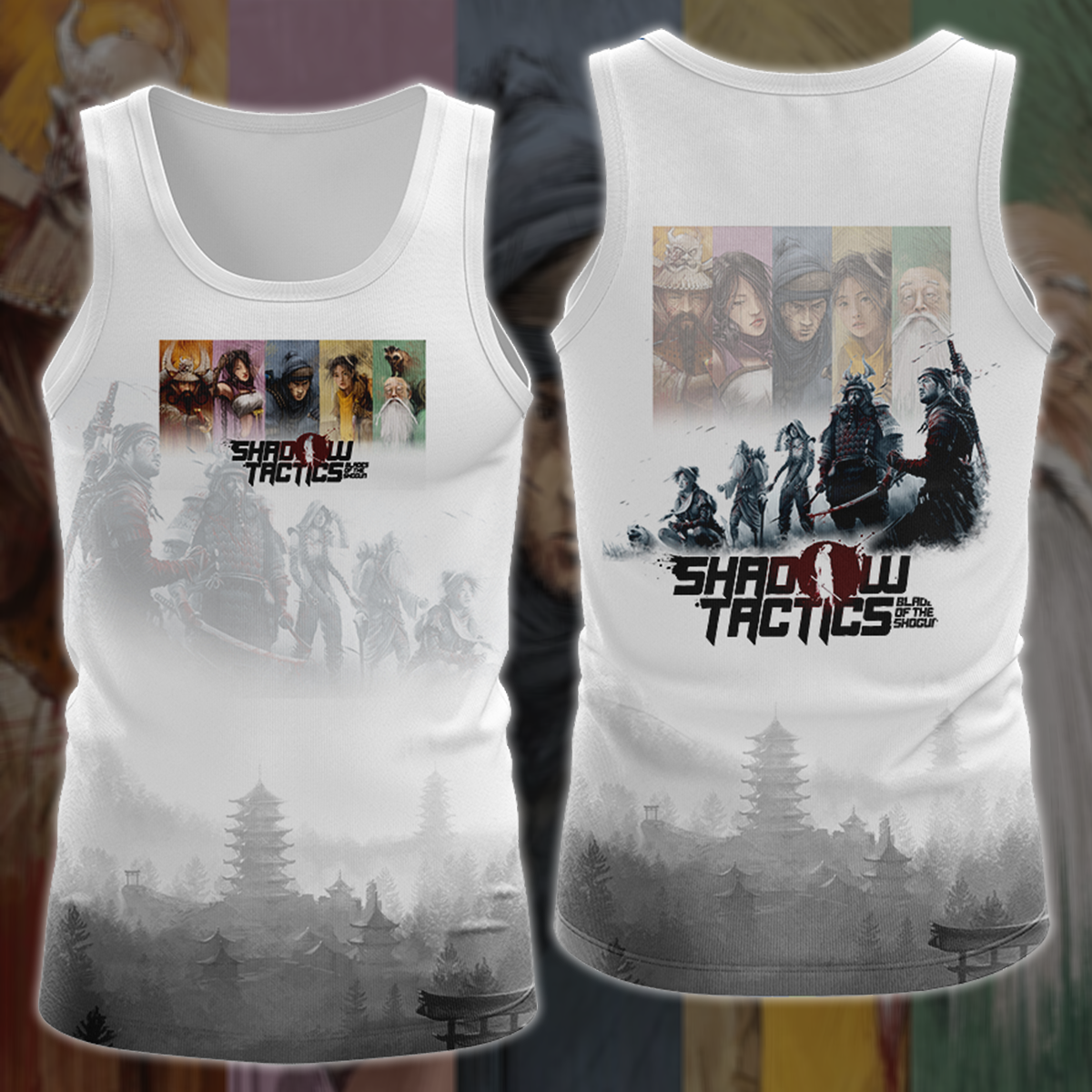Shadow Tactics: Blade of the Shogun Video Game 3D All Over Printed T-shirt Tank Top Zip Hoodie Pullover Hoodie Hawaiian Shirt Beach Shorts Jogger Tank Top