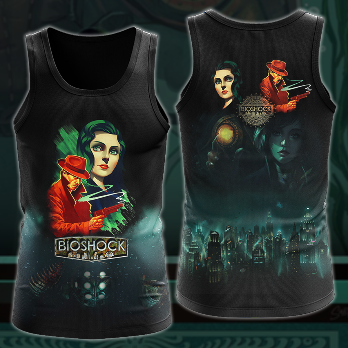 BioShock Video Game 3D All Over Printed T-shirt Tank Top Zip Hoodie Pullover Hoodie Hawaiian Shirt Beach Shorts Jogger Tank Top