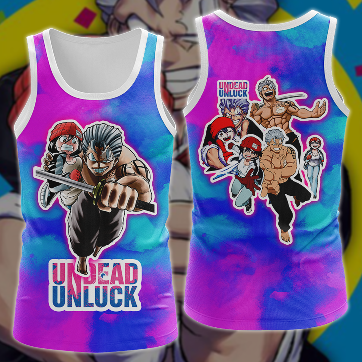 Undead Unluck Anime Manga 3D All Over Printed T-shirt Tank Top Zip Hoodie Pullover Hoodie Hawaiian Shirt Beach Shorts Jogger Tank Top