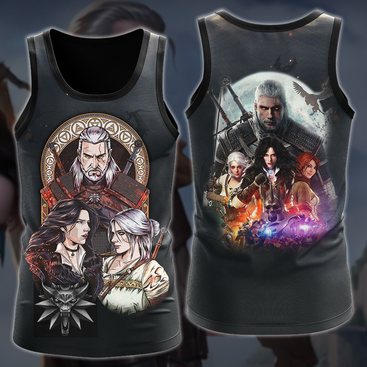The Witcher Video Game 3D All Over Printed T-shirt Tank Top Zip Hoodie Pullover Hoodie Hawaiian Shirt Beach Shorts Jogger Tank Top