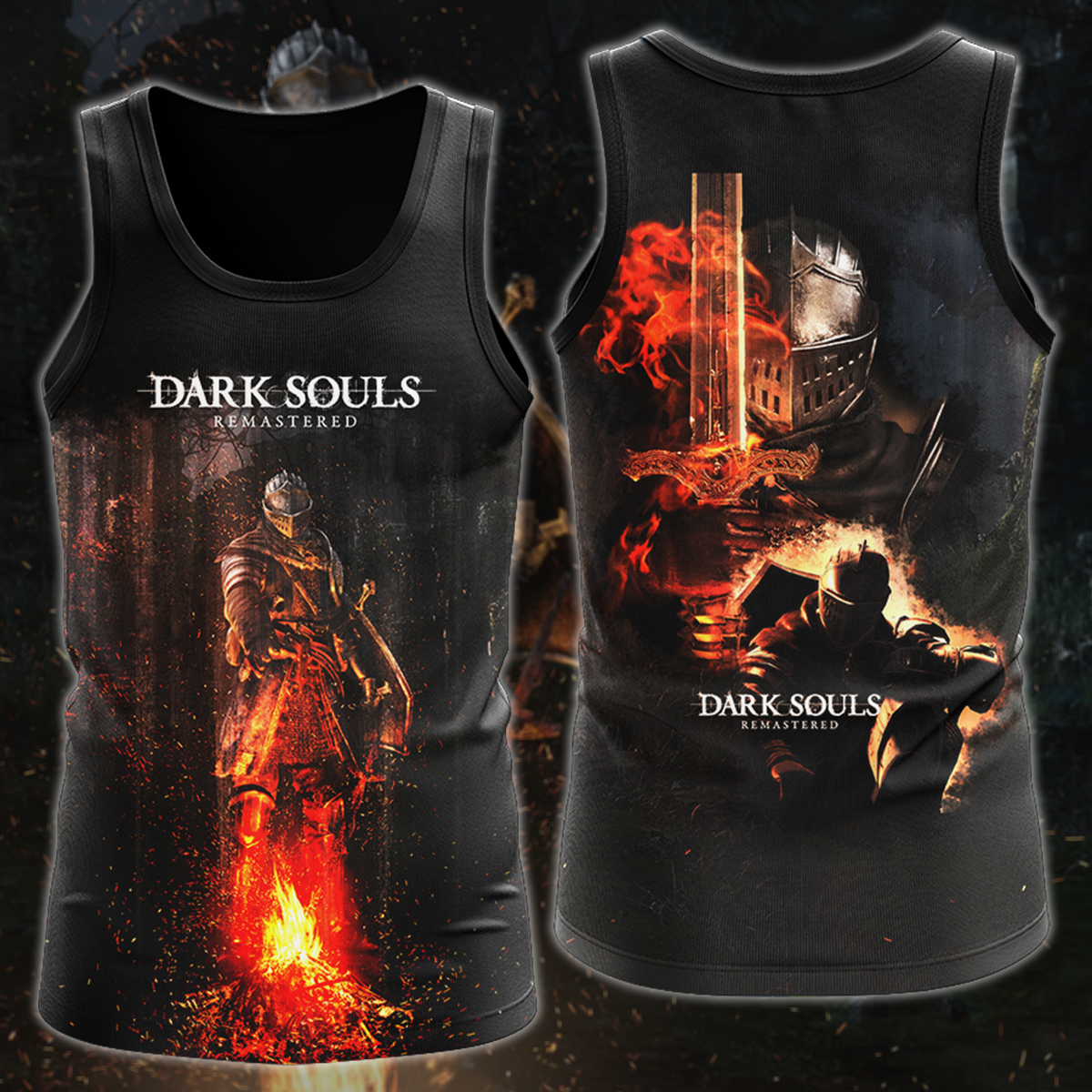 Dark Souls Remastered Video Game 3D All Over Printed T-shirt Tank Top Zip Hoodie Pullover Hoodie Hawaiian Shirt Beach Shorts Jogger Tank Top