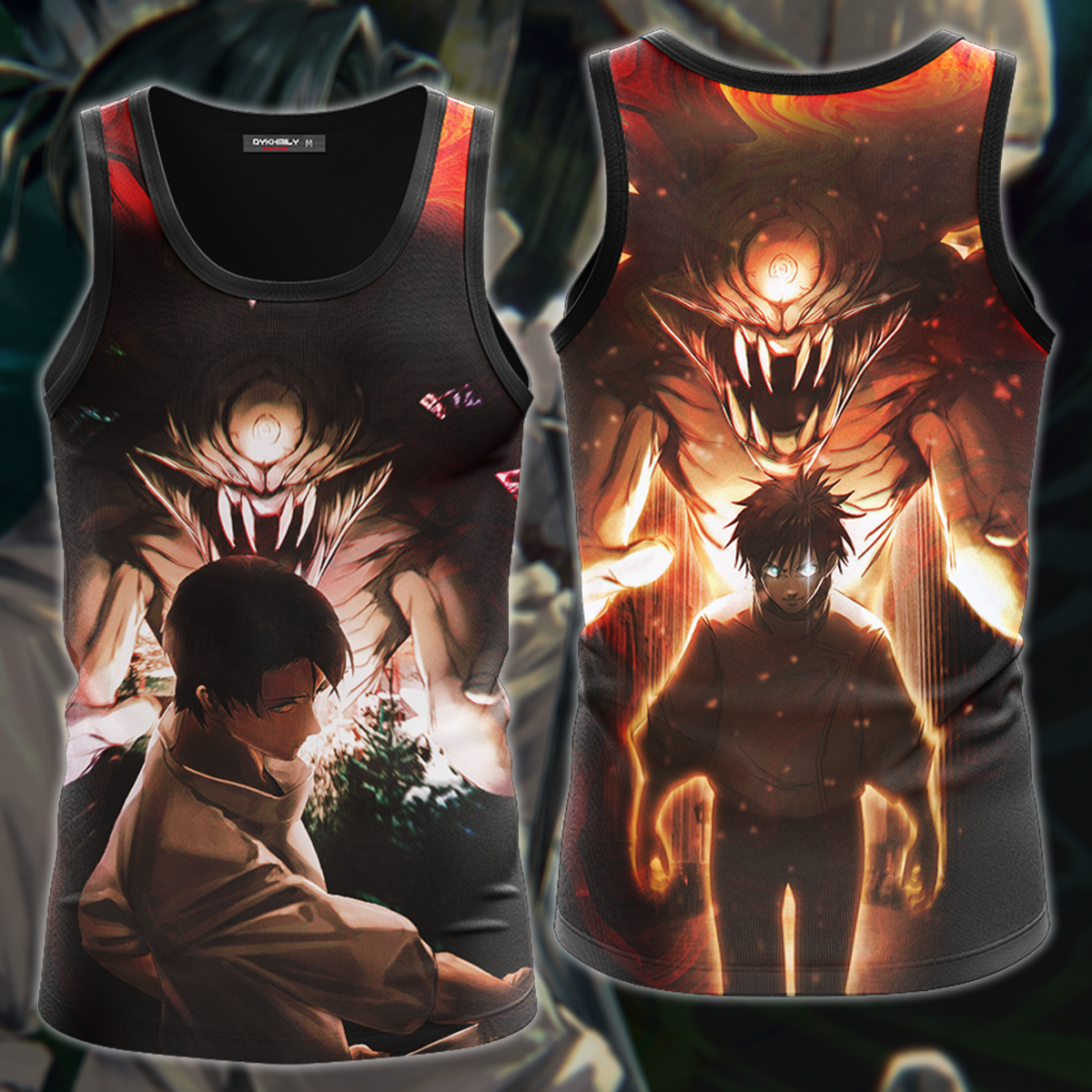 Jujutsu Kaisen Yuta & Cursed Rika 3D All Over Print T-shirt Tank Top Zip Hoodie Pullover Hoodie Hawaiian Shirt Beach Shorts Jogger Tank Top