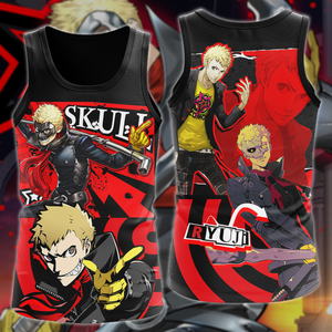 Persona 5 Strikers Ryuji Sakamoto Video Game 3D All Over Print T-shirt Tank Top Zip Hoodie Pullover Hoodie Hawaiian Shirt Beach Shorts Jogger Tank Top S 