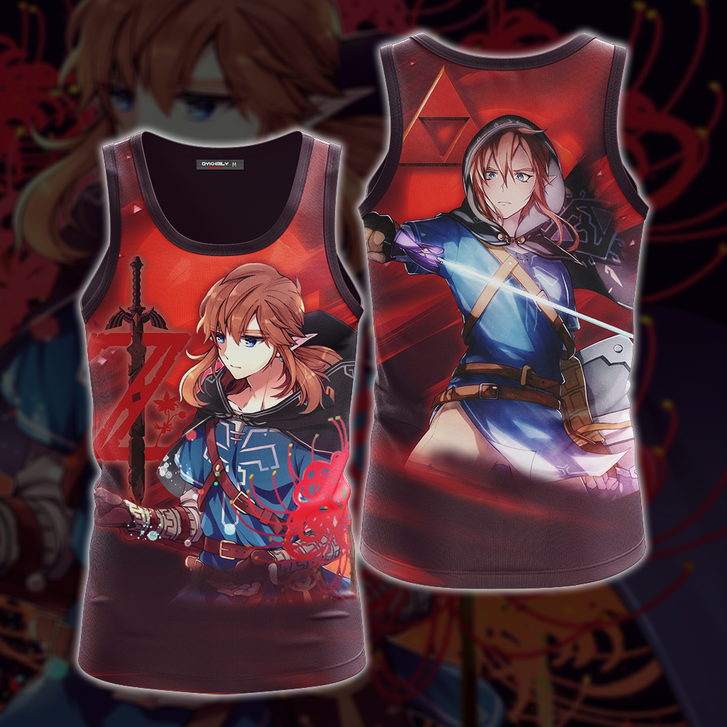 Link The Legend of Zelda All Over Print T-shirt Tank Top Zip Hoodie Pullover Hoodie Tank Top