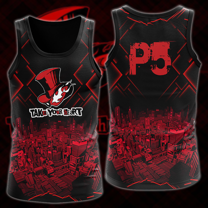 Persona 5 Strikers Video Game 3D All Over Print T-shirt Tank Top Zip Hoodie Pullover Hoodie Hawaiian Shirt Beach Shorts Jogger Tank Top