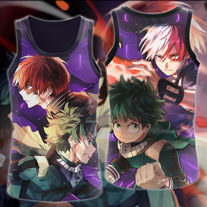 My Hero Academia: Deku x Todoroki 3D All Over Print T-shirt Tank Top Zip Hoodie Pullover Hoodie Hawaiian Shirt Beach Shorts Jogger Tank Top