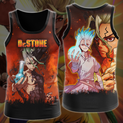 Dr. Stone Anime Manga 3D All Over Print T-shirt Tank Top Zip Hoodie Pullover Hoodie Hawaiian Shirt Beach Shorts Jogger Tank Top