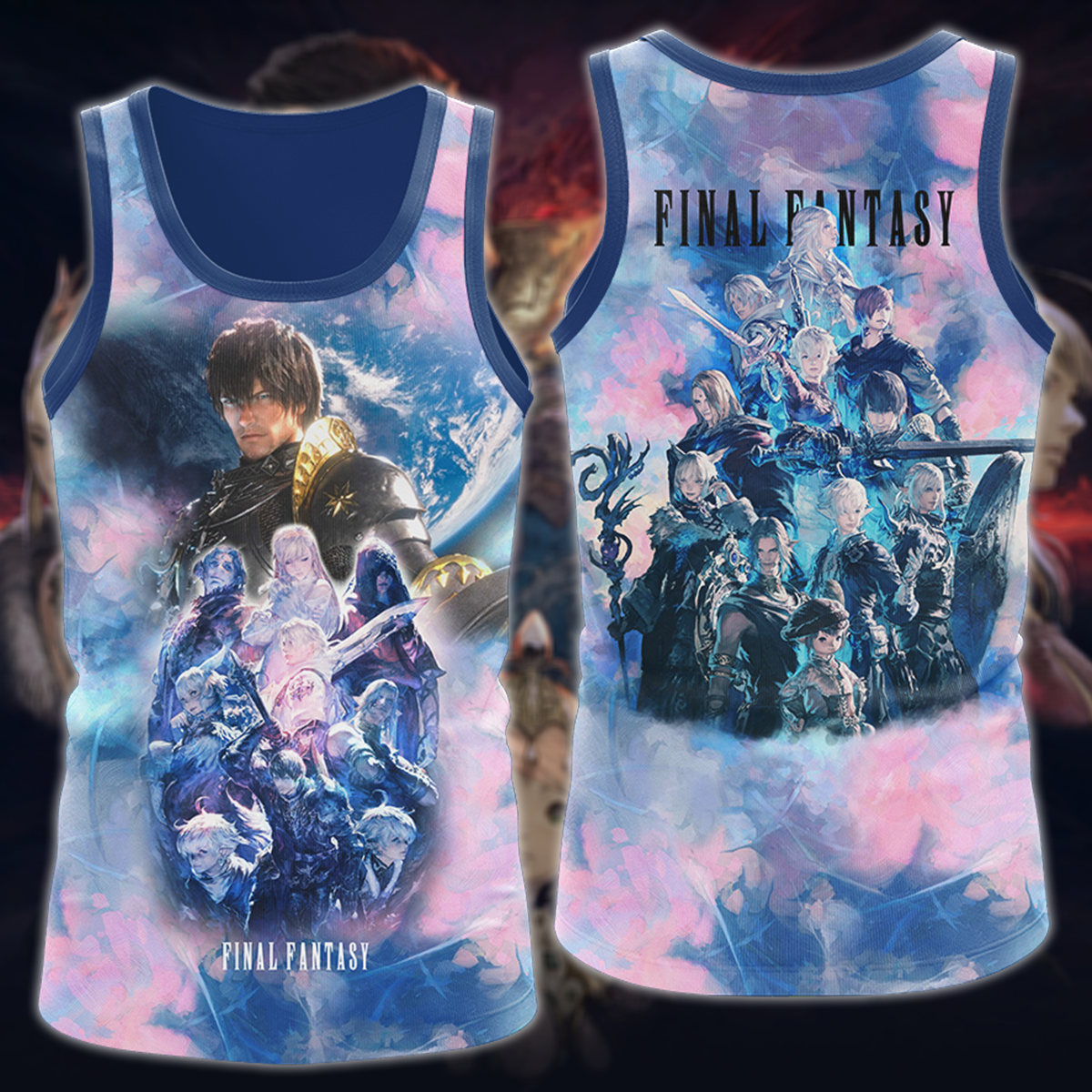Final Fantasy XIV Video Game 3D All Over Print T-shirt Tank Top Zip Hoodie Pullover Hoodie Hawaiian Shirt Beach Shorts Jogger Tank Top