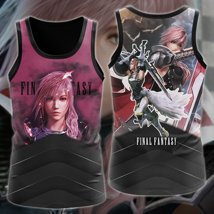 Final Fantasy XIII Video Game 3D All Over Print T-shirt Tank Top Zip Hoodie Pullover Hoodie Hawaiian Shirt Beach Shorts Jogger Tank Top
