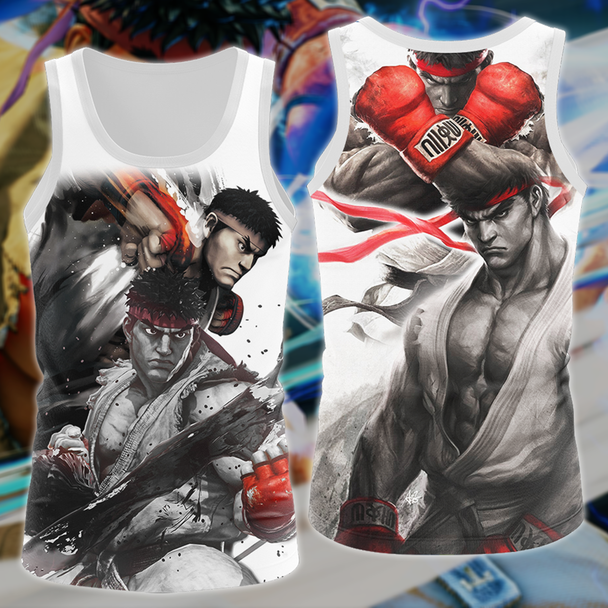 Street Fighter Video Game 3D All Over Print T-shirt Tank Top Zip Hoodie Pullover Hoodie Hawaiian Shirt Beach Shorts Jogger Tank Top