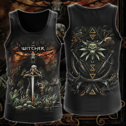 The Witcher Video Game 3D All Over Printed T-shirt Tank Top Zip Hoodie Pullover Hoodie Hawaiian Shirt Beach Shorts Jogger Tank Top