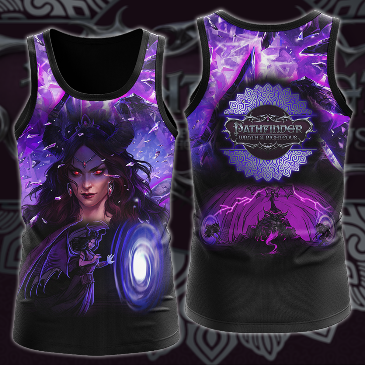 Pathfinder: Wrath of the Righteous Video Game 3D All Over Printed T-shirt Tank Top Zip Hoodie Pullover Hoodie Hawaiian Shirt Beach Shorts Jogger Tank Top