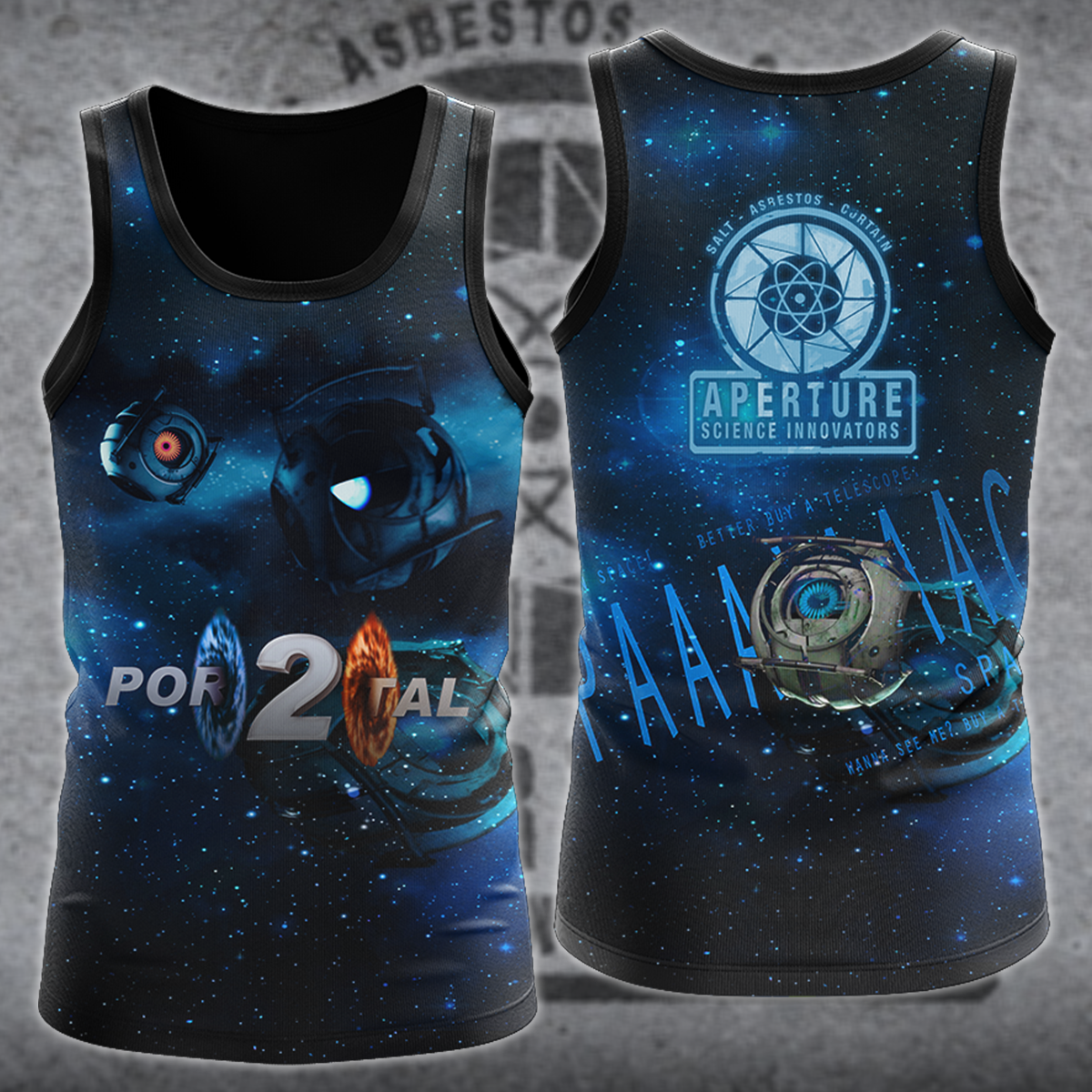 Portal 2 Video Game 3D All Over Print T-shirt Tank Top Zip Hoodie Pullover Hoodie Hawaiian Shirt Beach Shorts Jogger Tank Top