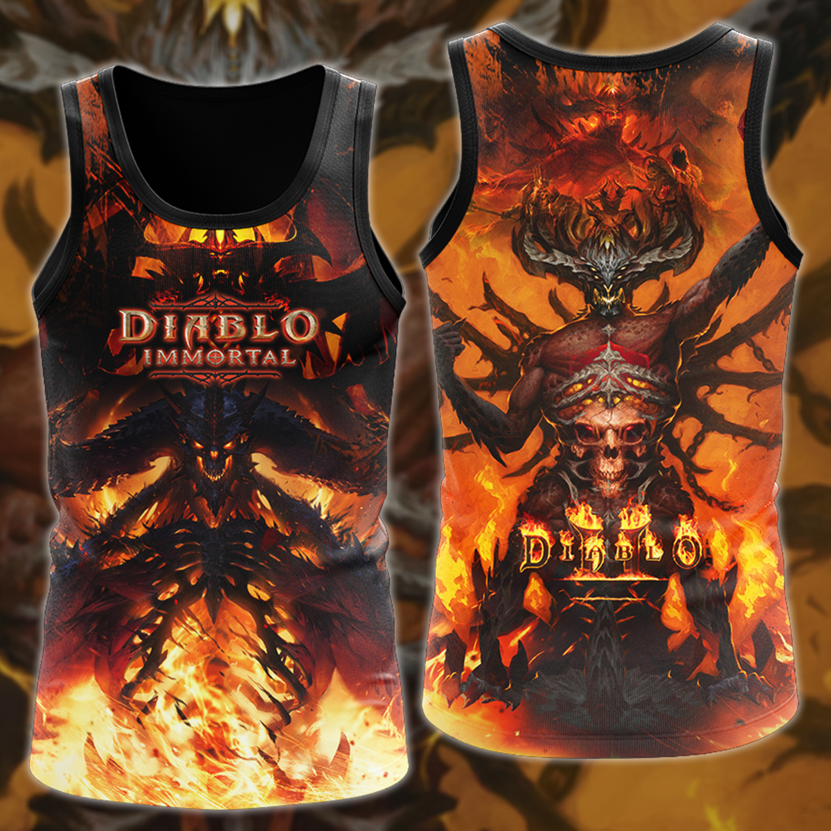 Diablo Immortal Video Game 3D All Over Print T-shirt Tank Top Zip Hoodie Pullover Hoodie Hawaiian Shirt Beach Shorts Jogger Tank Top